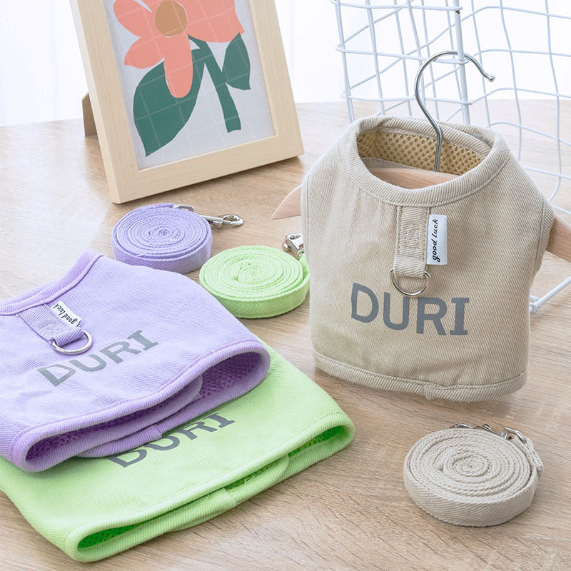 Katt- och valpvästsele i vävt tyg