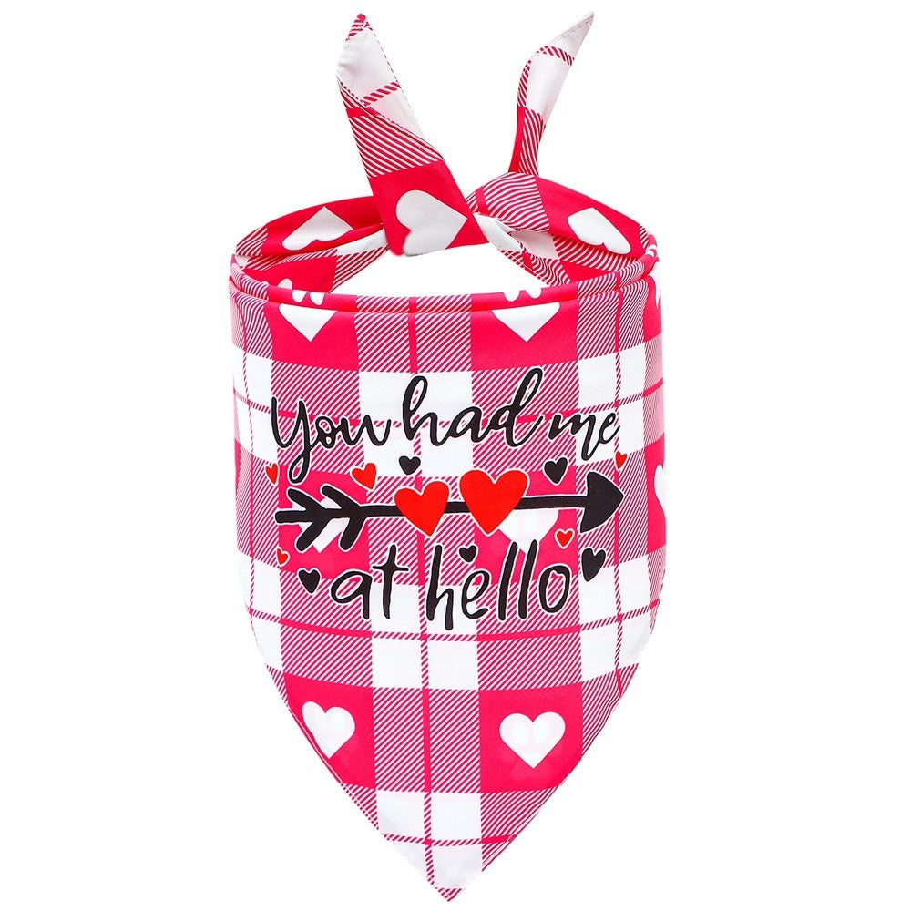 Alla hjärtans dag-halsduk för hundsaliv