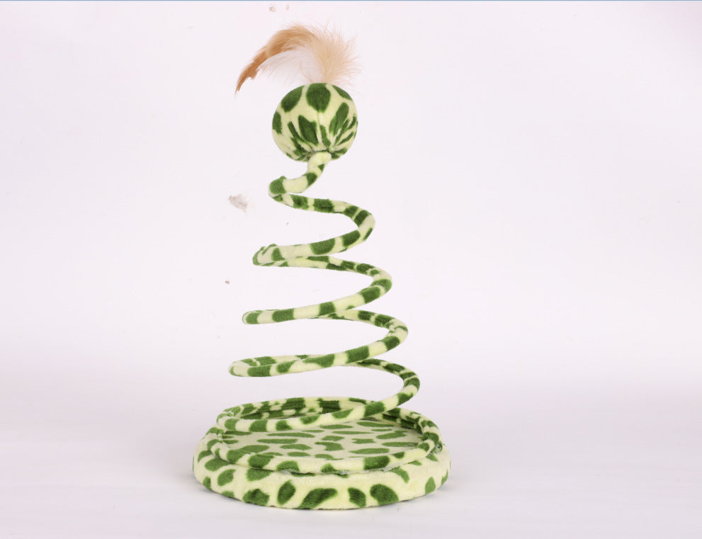 Snake Shape Toy With Feather & Ball