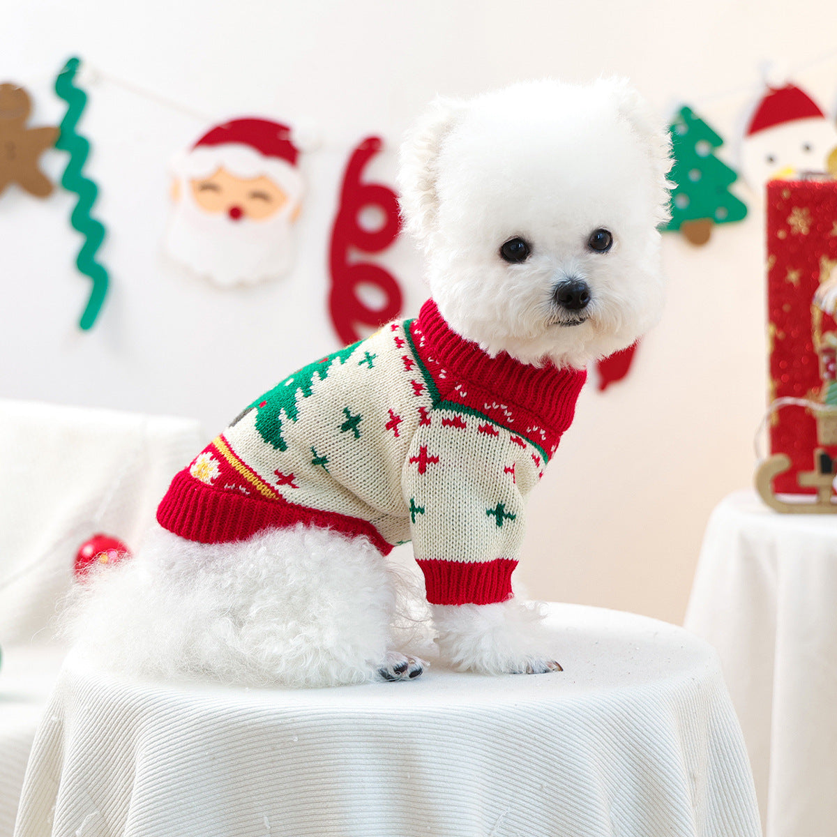 Green Christmas Tree Dog Sweater
