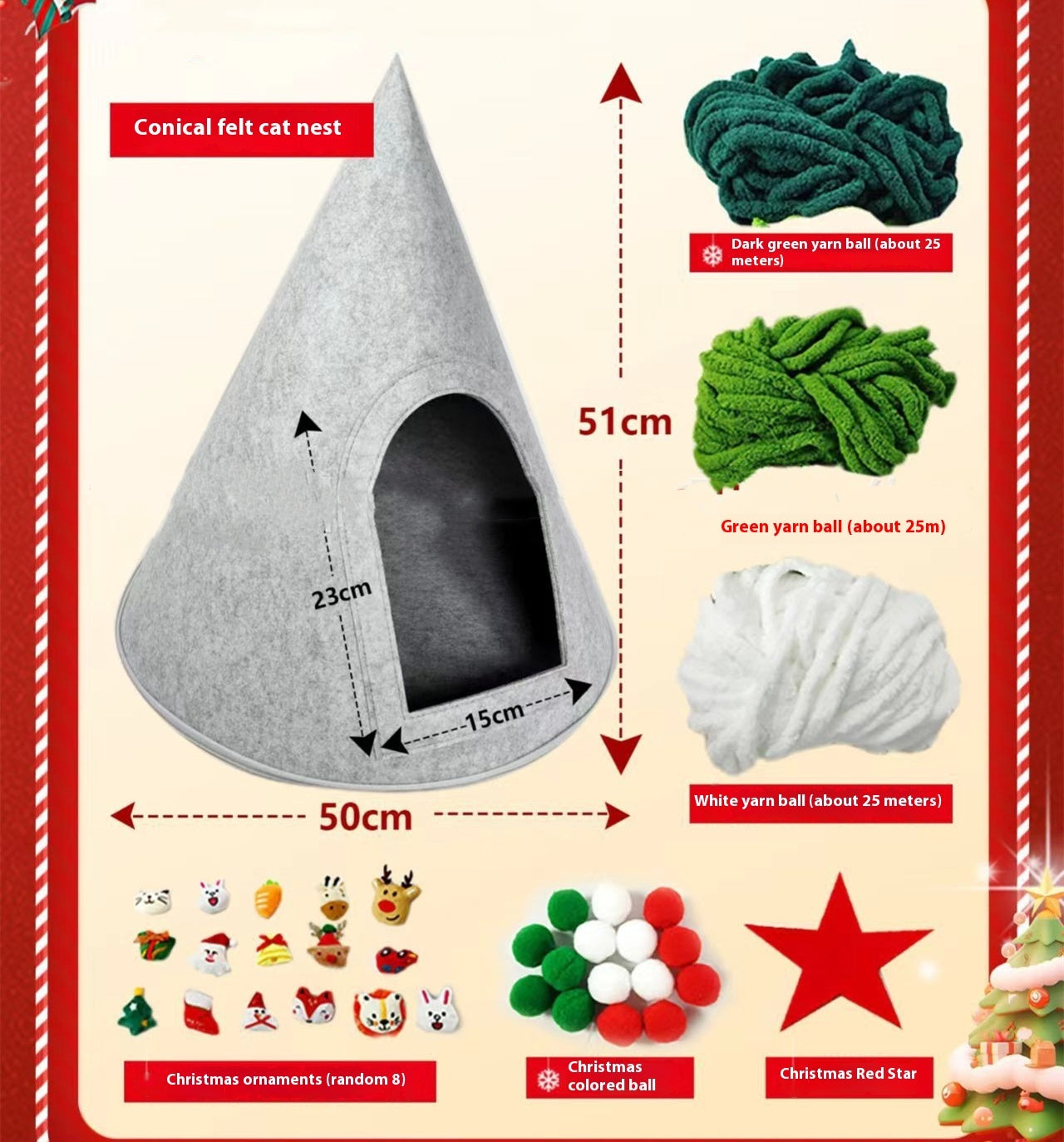 Christmas Handmade Felt Indoor Tent