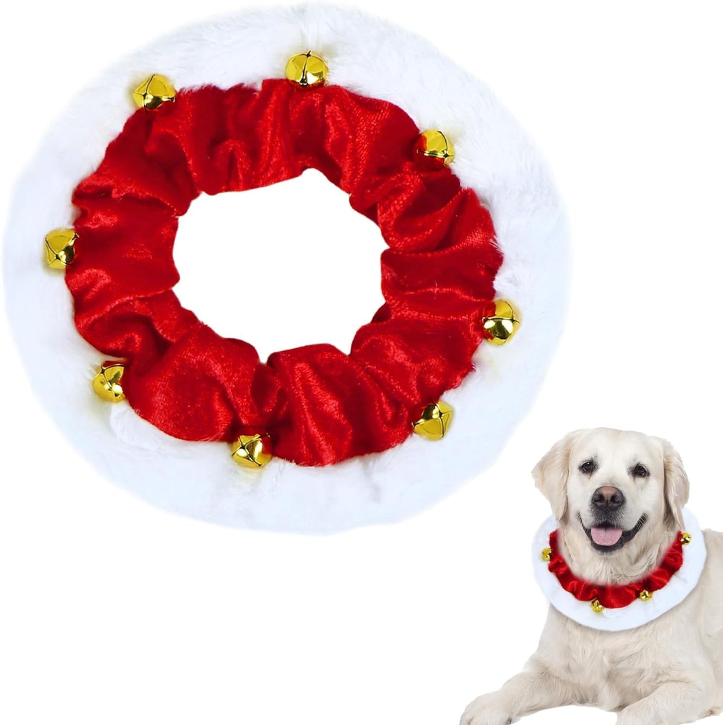Christmas Pet Collar With Bells