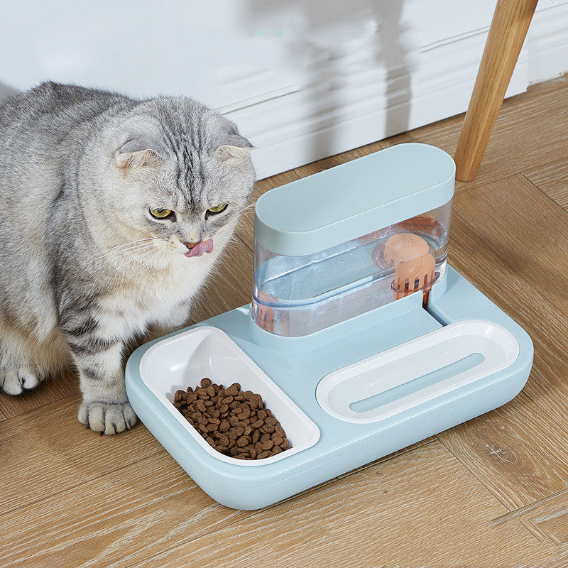 Cat Automatic Drinking Fountain With Food Bowl