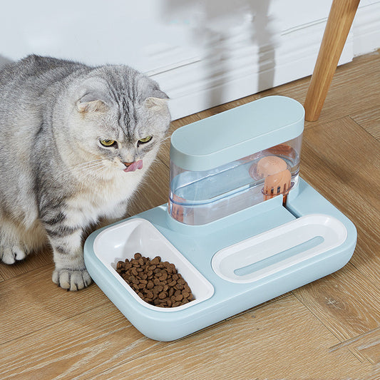 Cat Automatic Drinking  Fountain With Food Bowl