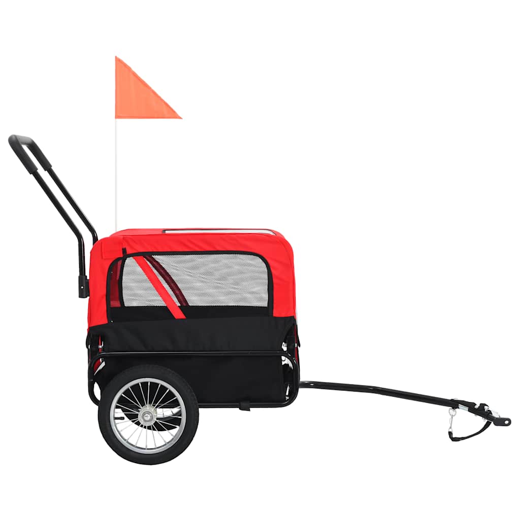 2-In-1 Lemmikkikärry Pyörään/Juoksurattaat