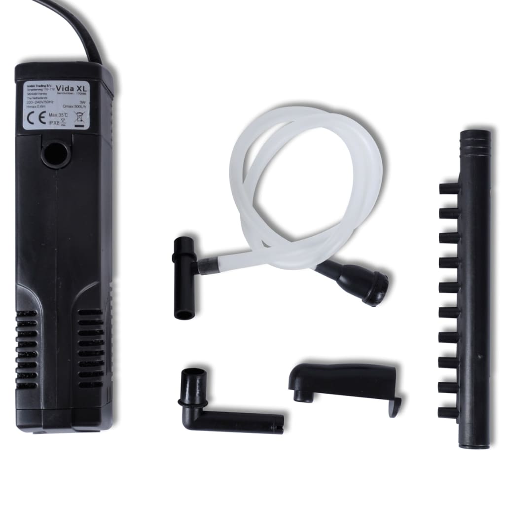 Akvaarion Suodatinpumppu Aktiivihiilellä 300L/H