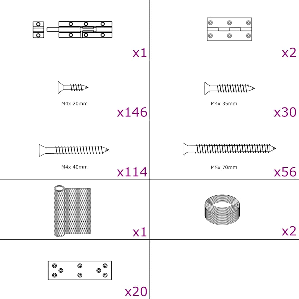 Kanahäkki 9X1,5X1,5 M Teräs