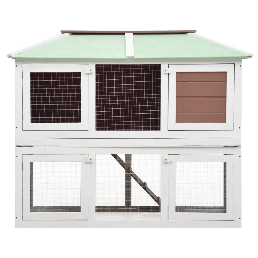 Eläinhäkki/Kaninkoppi Kaksikerroksinen Puu