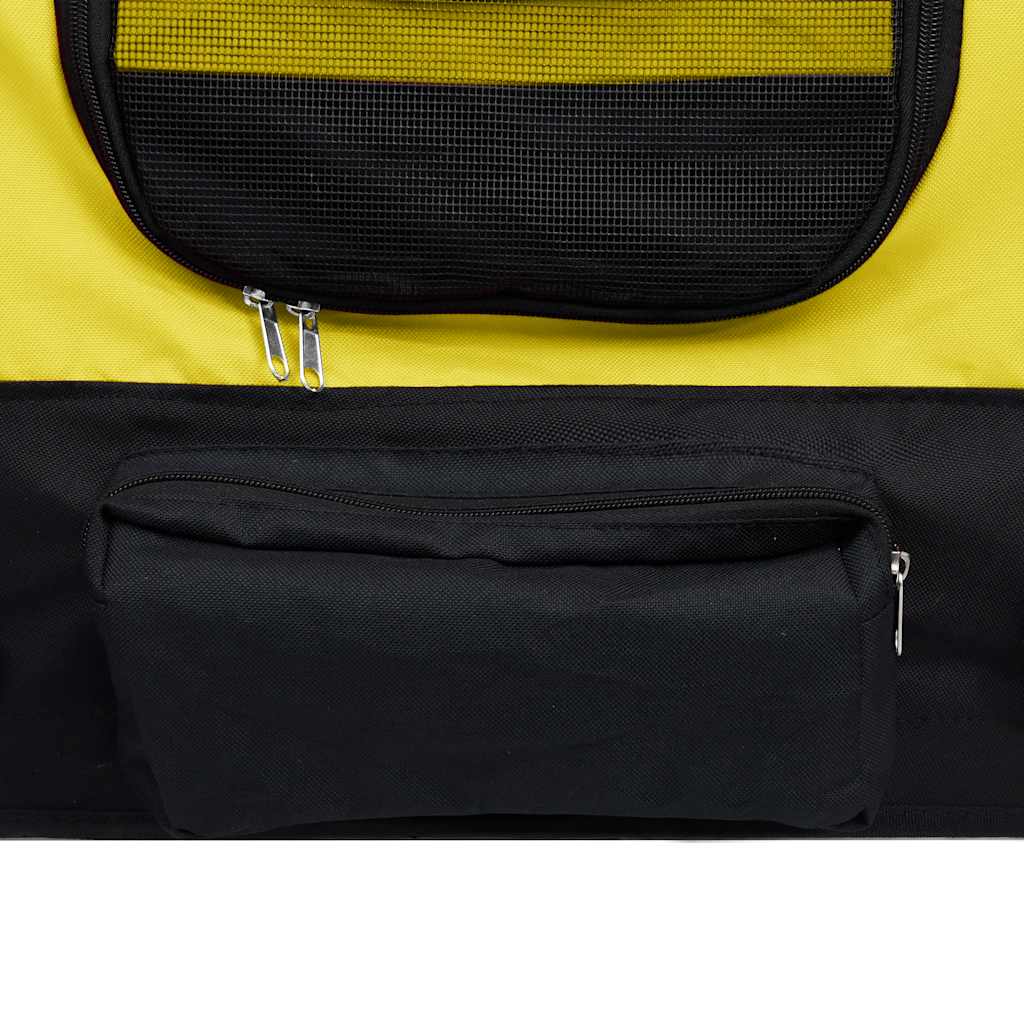 2-In-1 Lemmikkikärry Pyörään/Juoksurattaat Keltainen Ja Musta