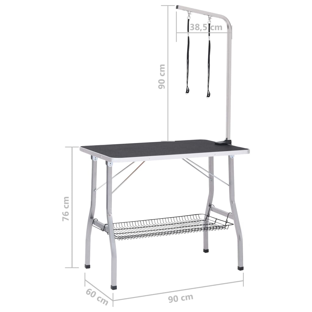 Säädettävä Koirien Trimmauspöytä 2 Silmukalla Ja Korilla