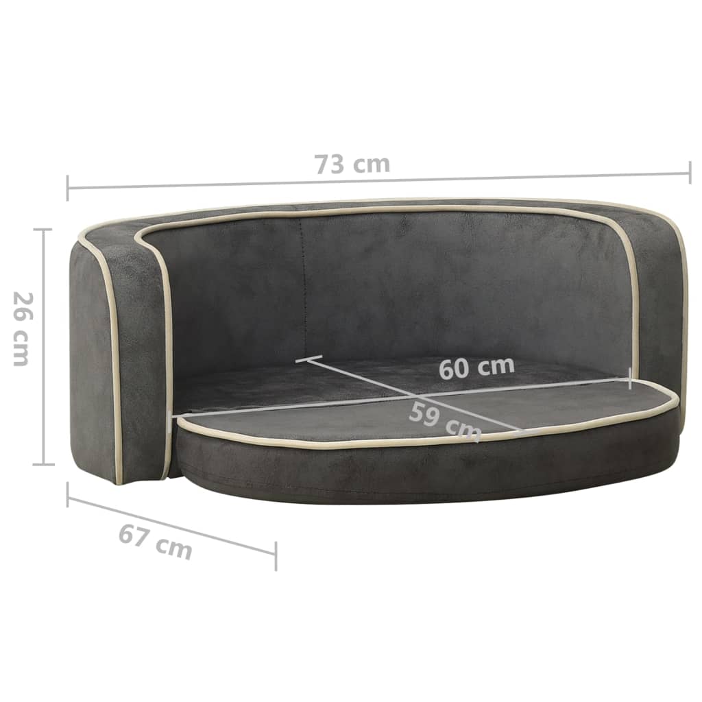 Taitettava Koiran Sohva 73X67X26 Cm Plyysi Pestävä