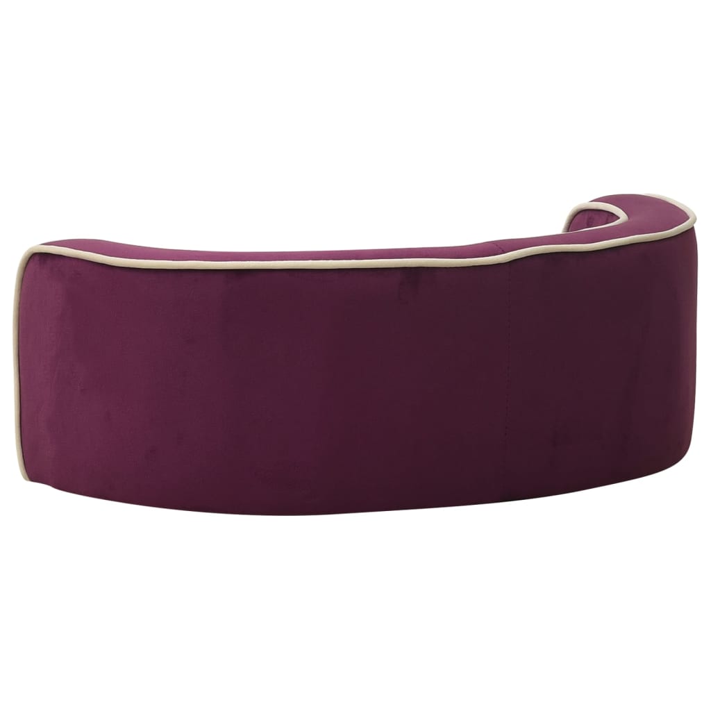 Taitettava Koiran Sohva Viininp. 73X67X26 Cm Plyysi Pestävä