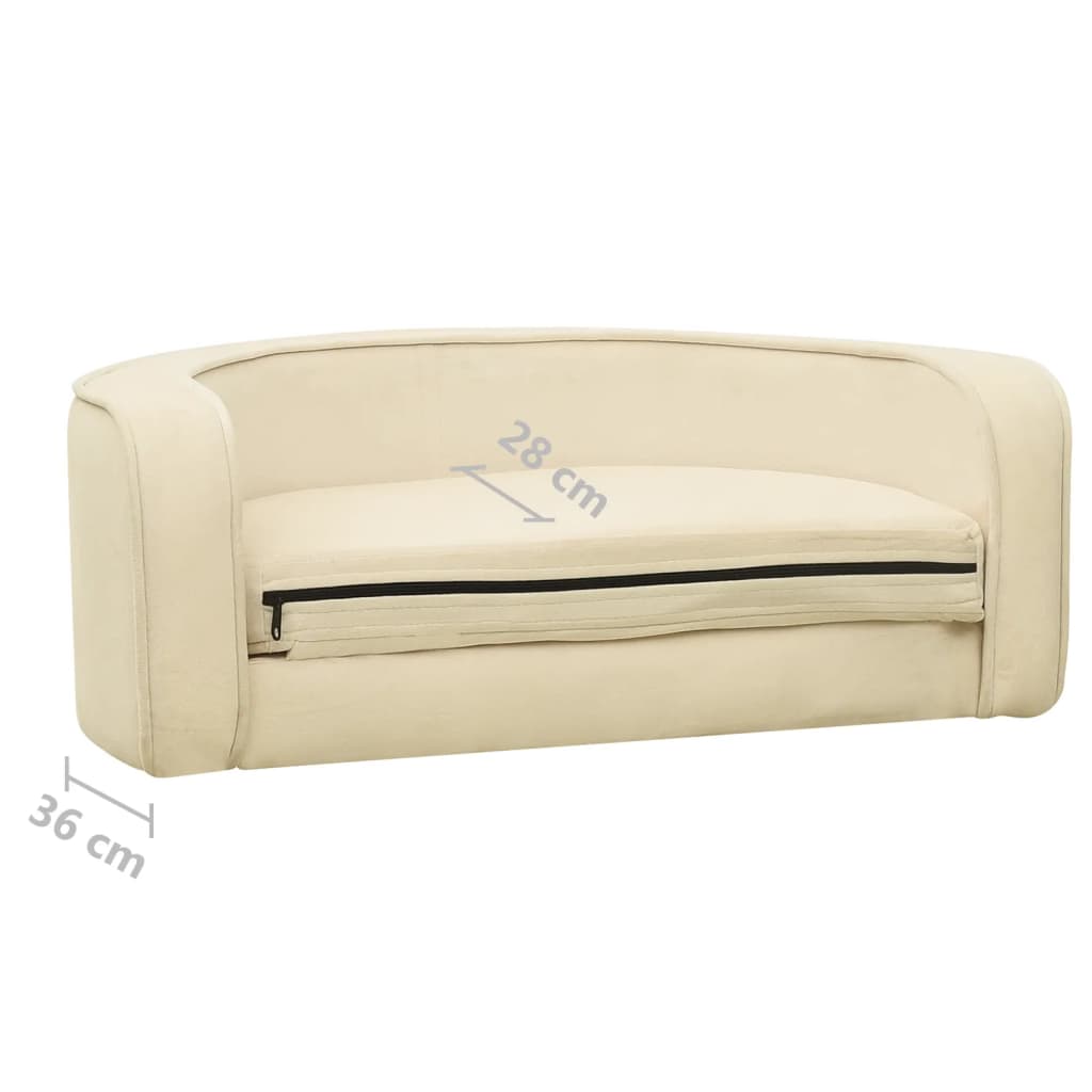 Taitettava Koiran Sohva 73X67X26 Cm Plyysi Pestävä