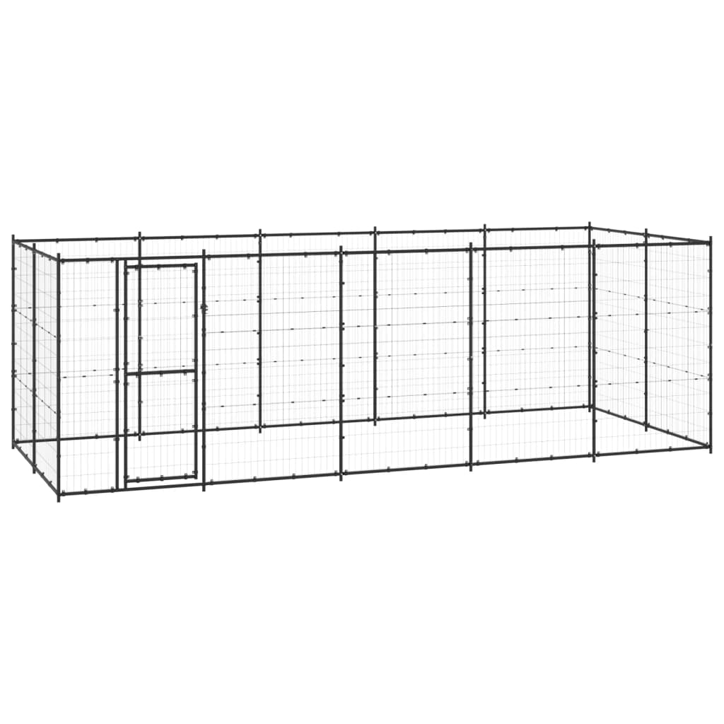Koiran Ulkohäkki Katolla Galvanoitu Teräs 7,26 M²