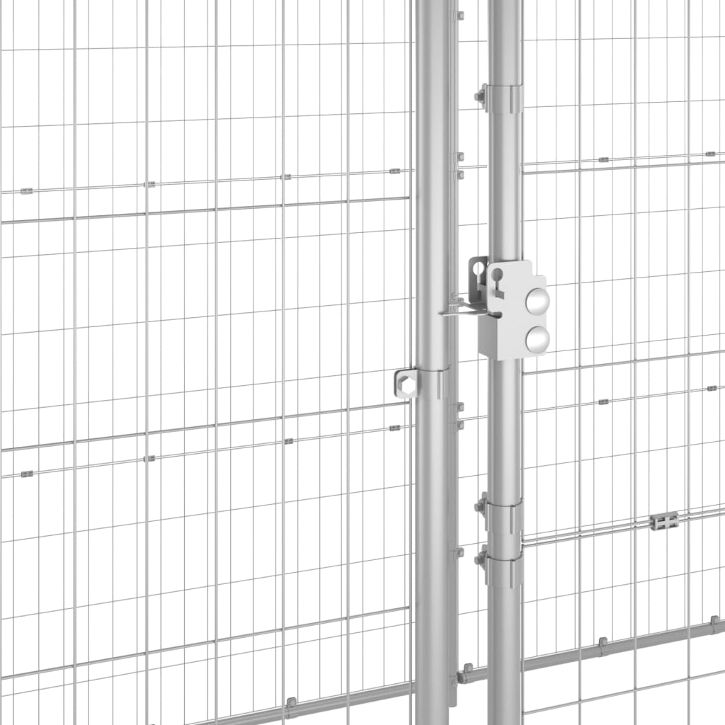 Koiran Ulkohäkki Katolla Galvanoitu Teräs 7,26 M²