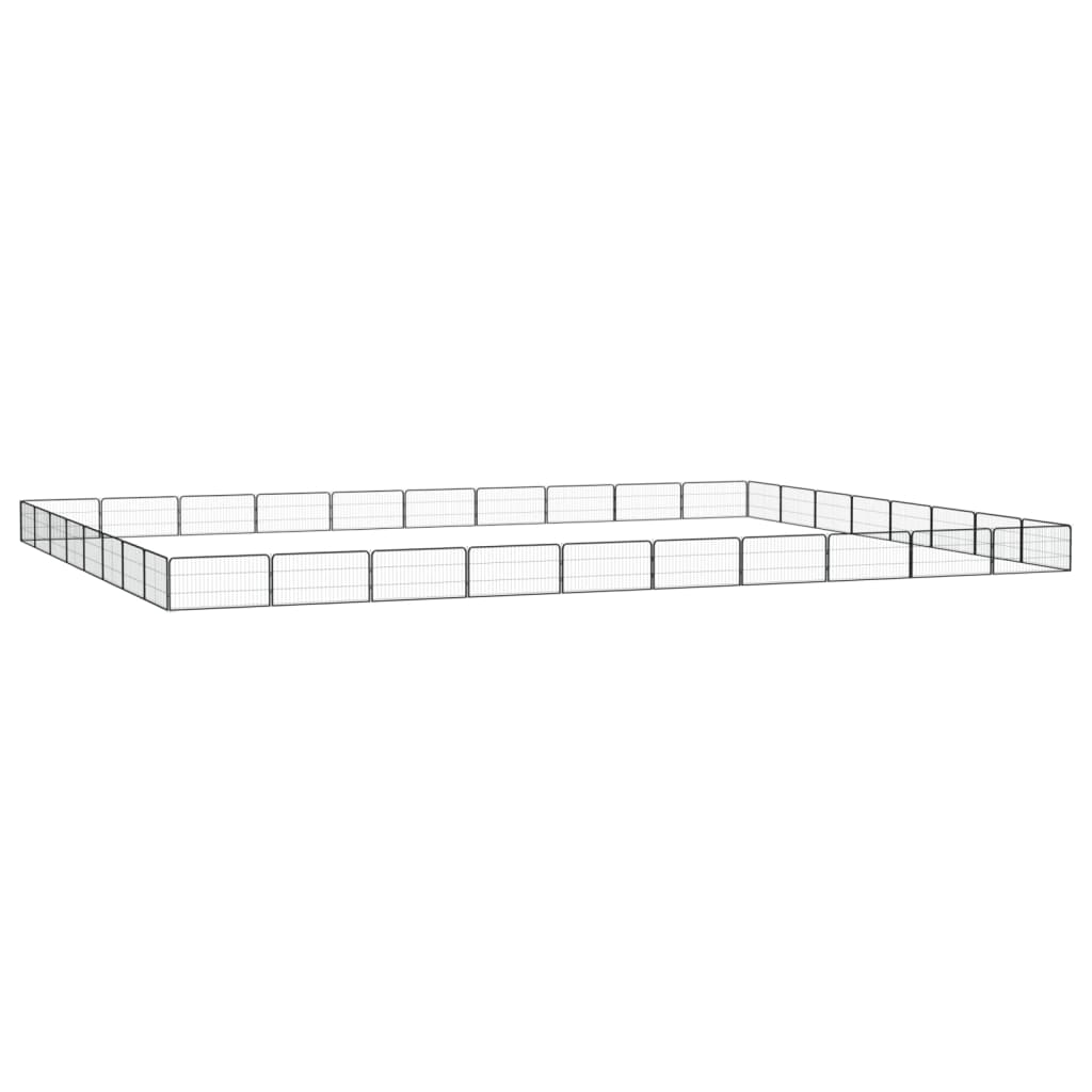 Koiranhäkki 4 Paneelia Musta 100X50 Cm Jauhemaalattu Teräs