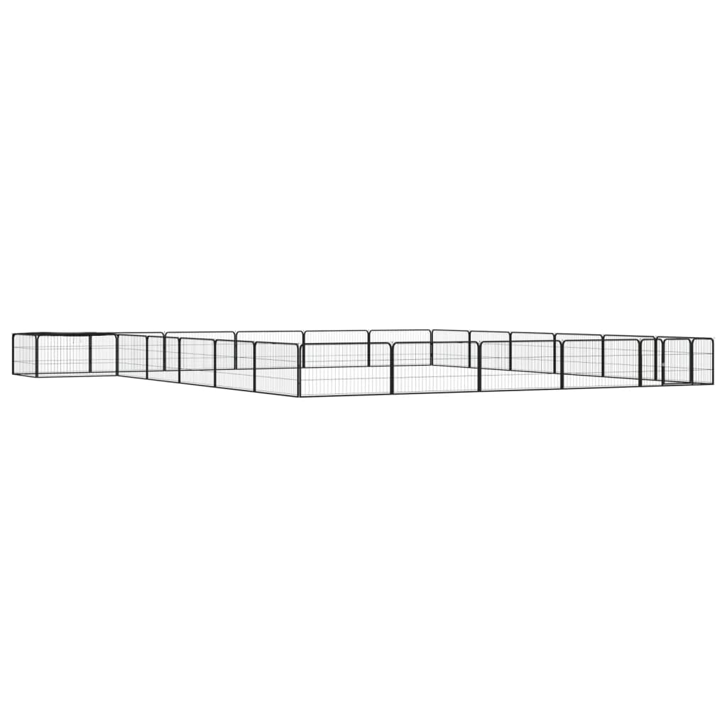 Koiranhäkki 4 Paneelia Musta 100X50 Cm Jauhemaalattu Teräs