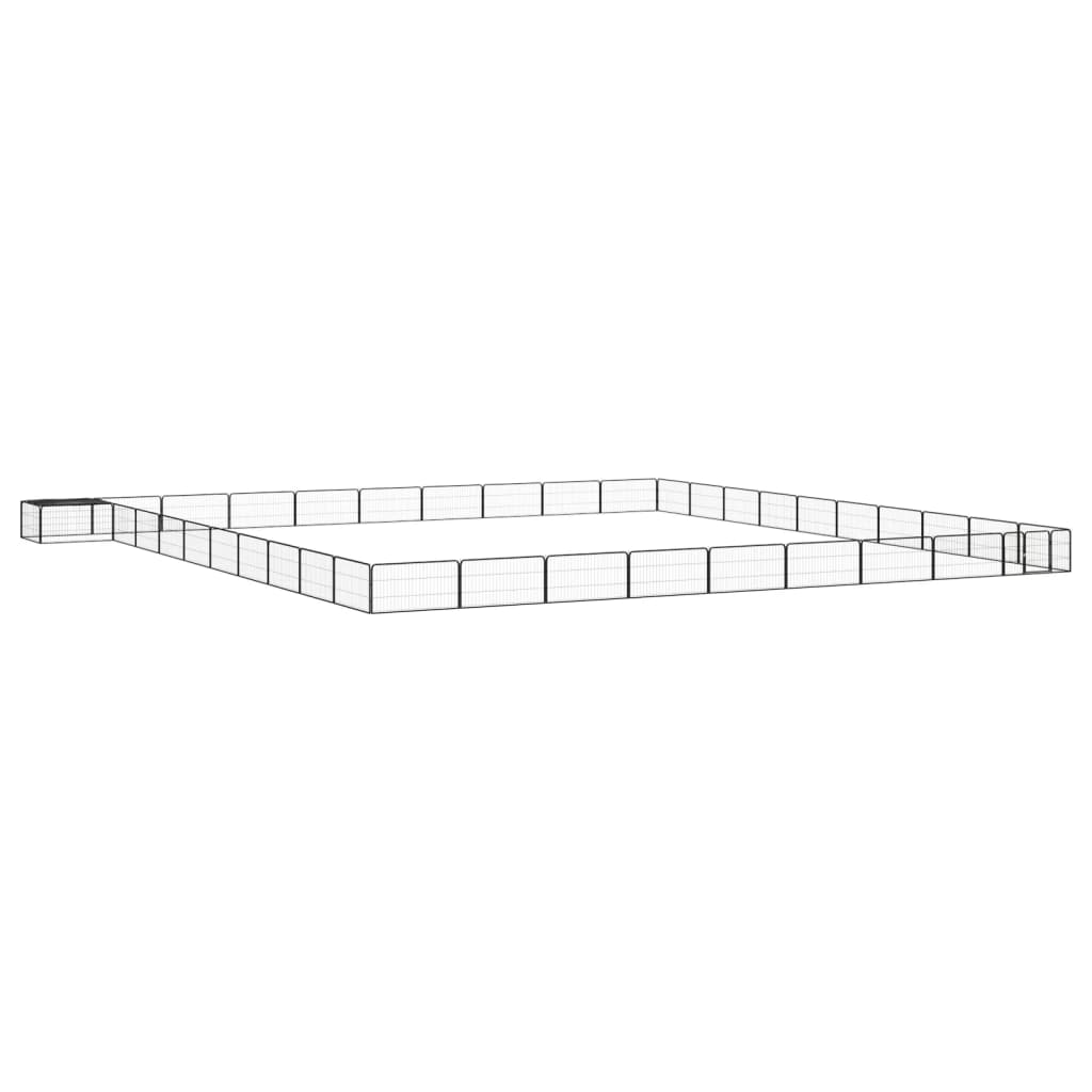 Koiranhäkki 4 Paneelia Musta 100X50 Cm Jauhemaalattu Teräs