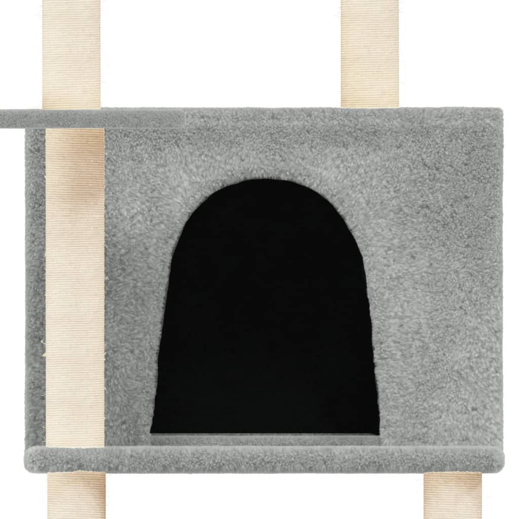 Kissan Kiipeilypuu Sisal- Raapimispylväillä Vaaleanharm. 166 Cm