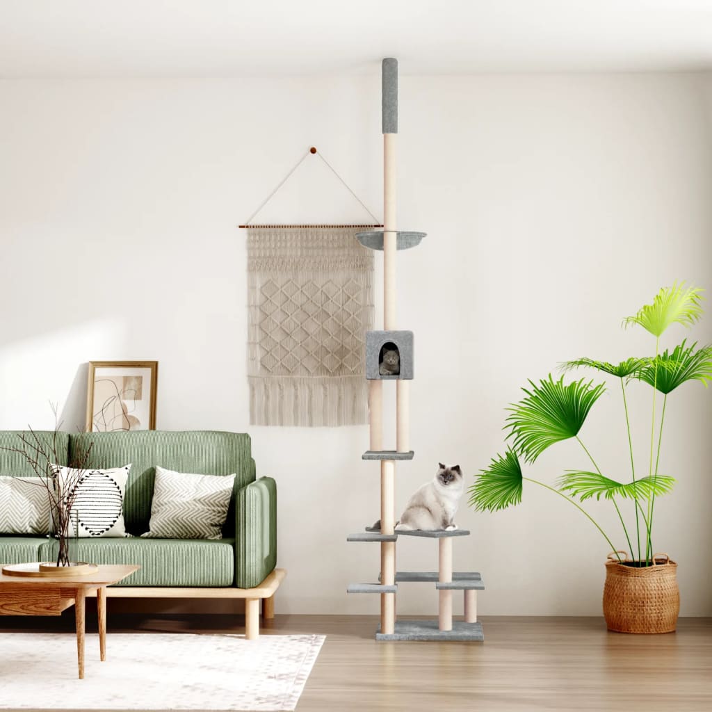 Kattoon Asti Yltävä Kissan Kiipeilypuu 268,5-294,5 Cm