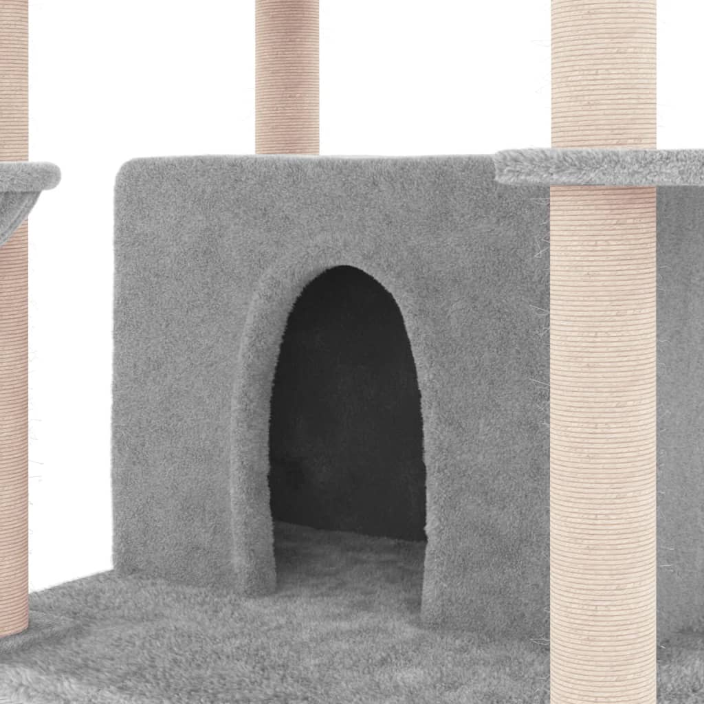 Kissan Kiipeilypuu Sisal- Raapimispylväillä Vaaleanharm. 166 Cm