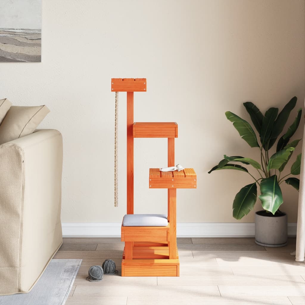 Kissojen Kiipeilypuu 45,5X49X103 Cm Täysi Mänty