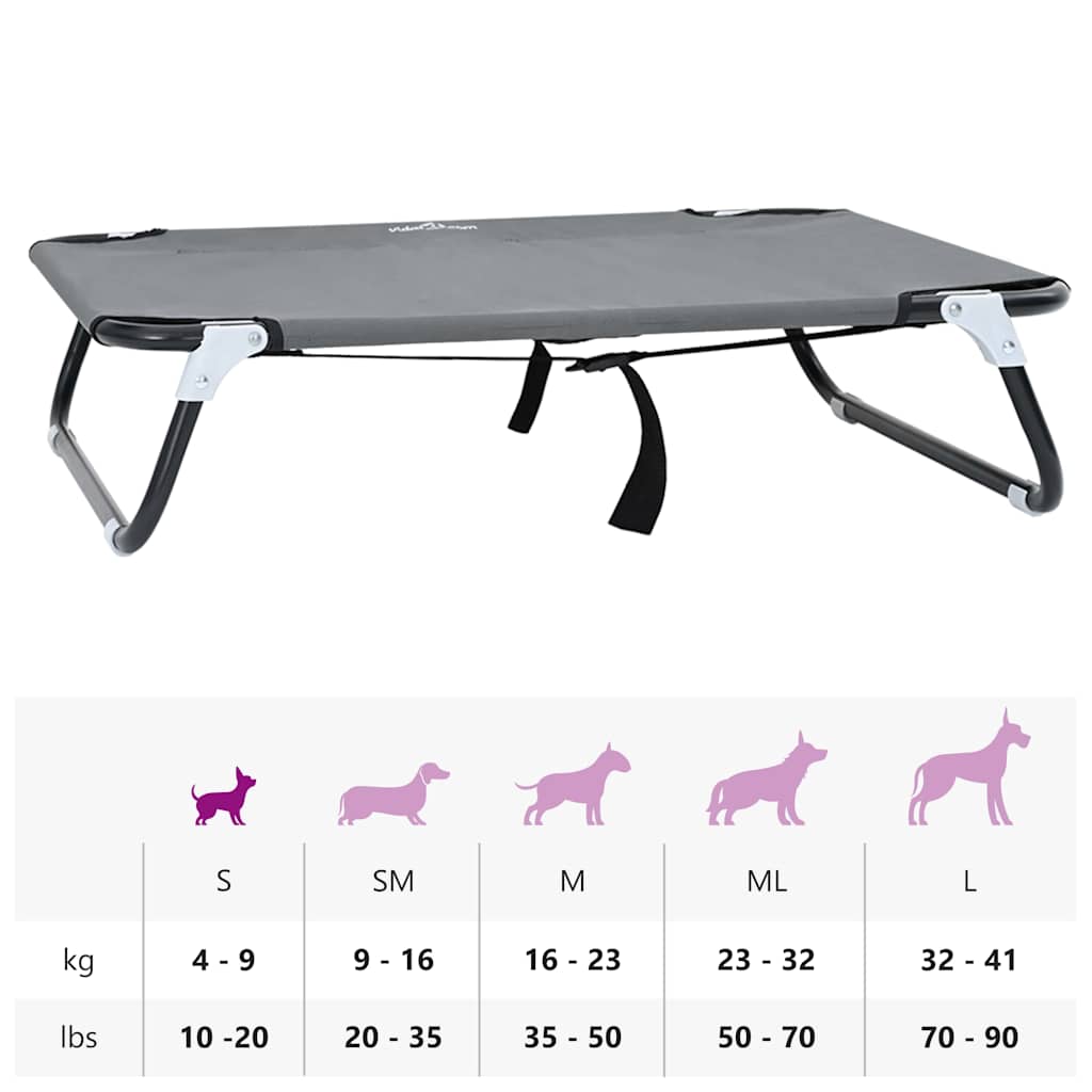 Koiran Peti Vaaleanharmaa S Oxford-Kangas Ja Teräs