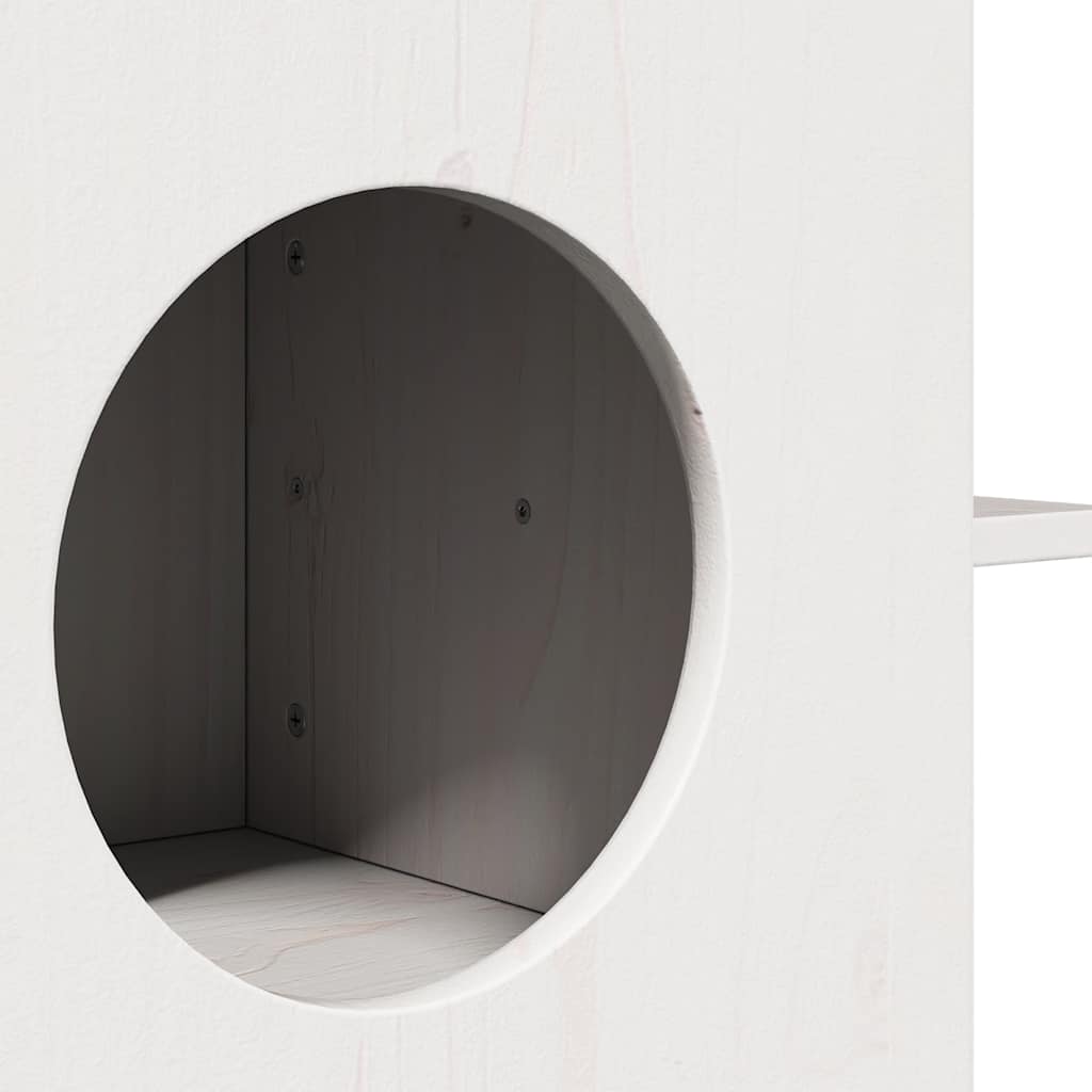 Kissatalo Valkoinen 51X35X30 Cm Massiivipuumänty