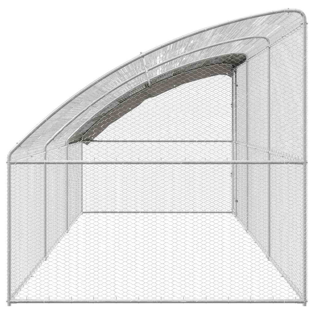 Kanahäkki Hopea 600 X 200 X 198.5 Cm Galvanoitu Teräs