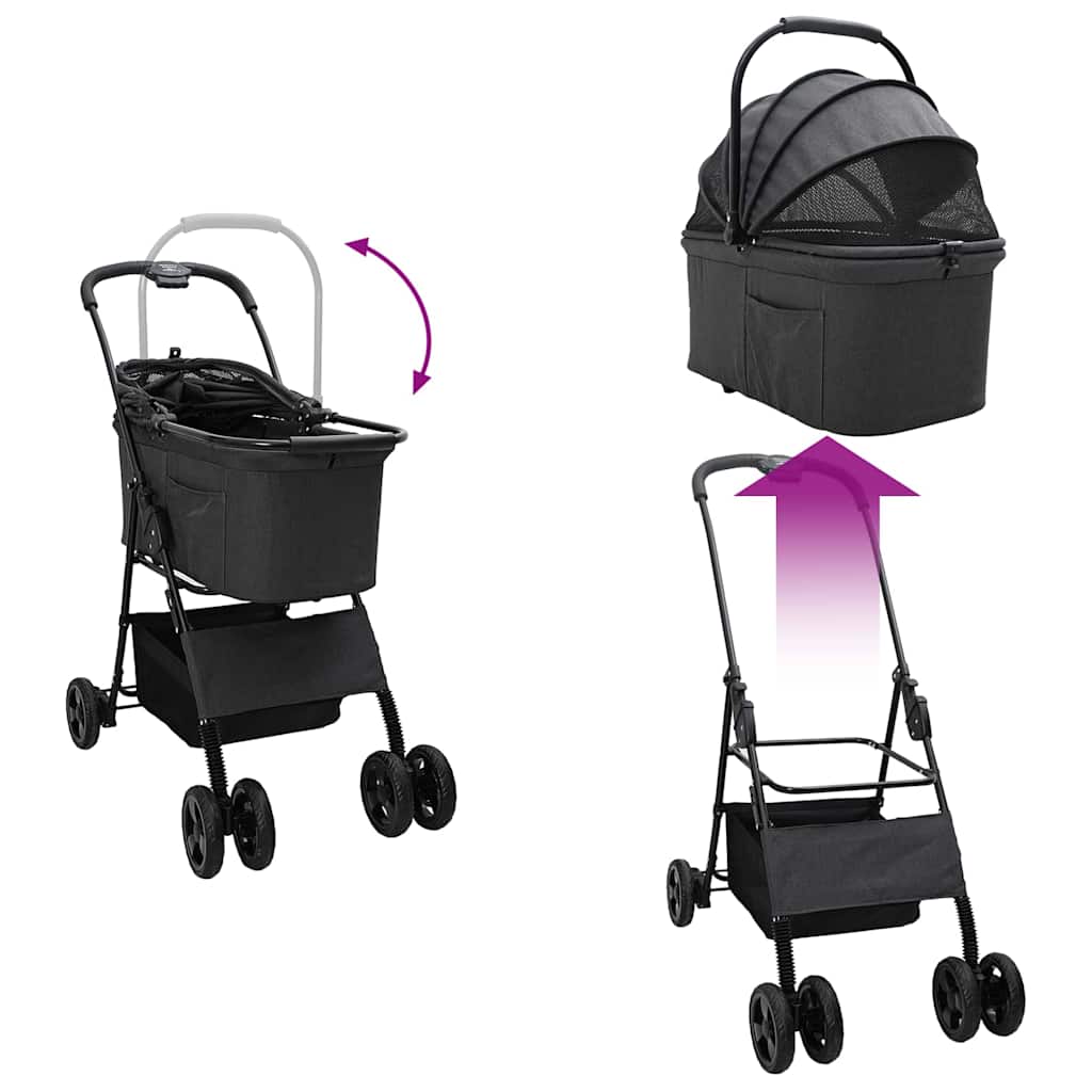 Käytävä Lemmikkiratkaisu Säädettävä Musta 81 X 47 X 99 Cm