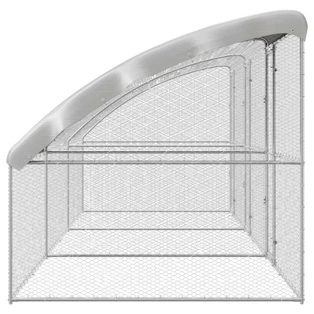 Kanahäkki Hopea 600 X 200 X 198.5 Cm Galvanoitu Teräs