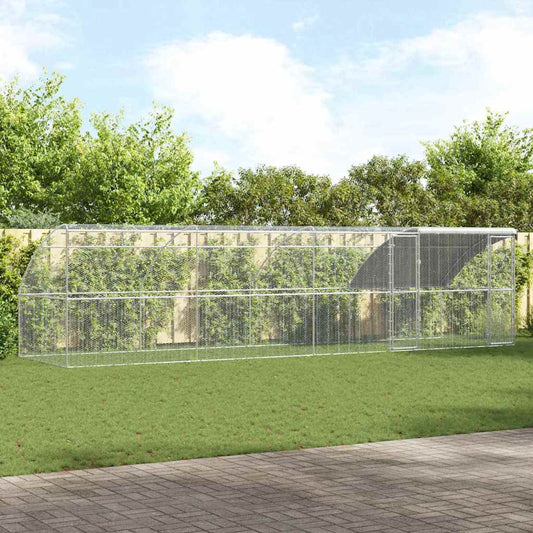 Kanahäkki Hopea 800 X 200 X 198.5 Cm Galvanoitu Teräs