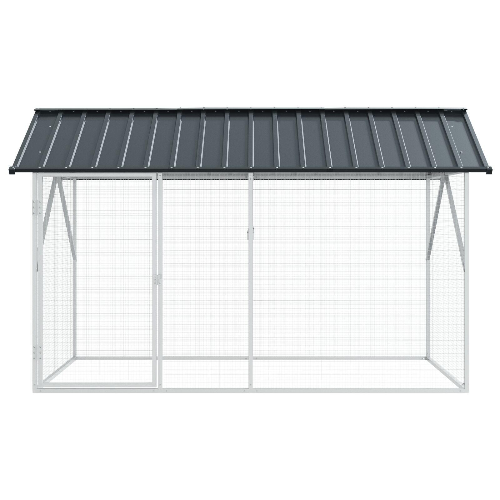 Lintuhäkki Antrasiitti 112X227X141 Cm Teräs