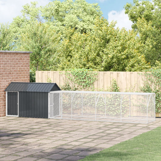 Lintuhäkillä Laajennus Harmaa 112X619X141 Cm Teräs