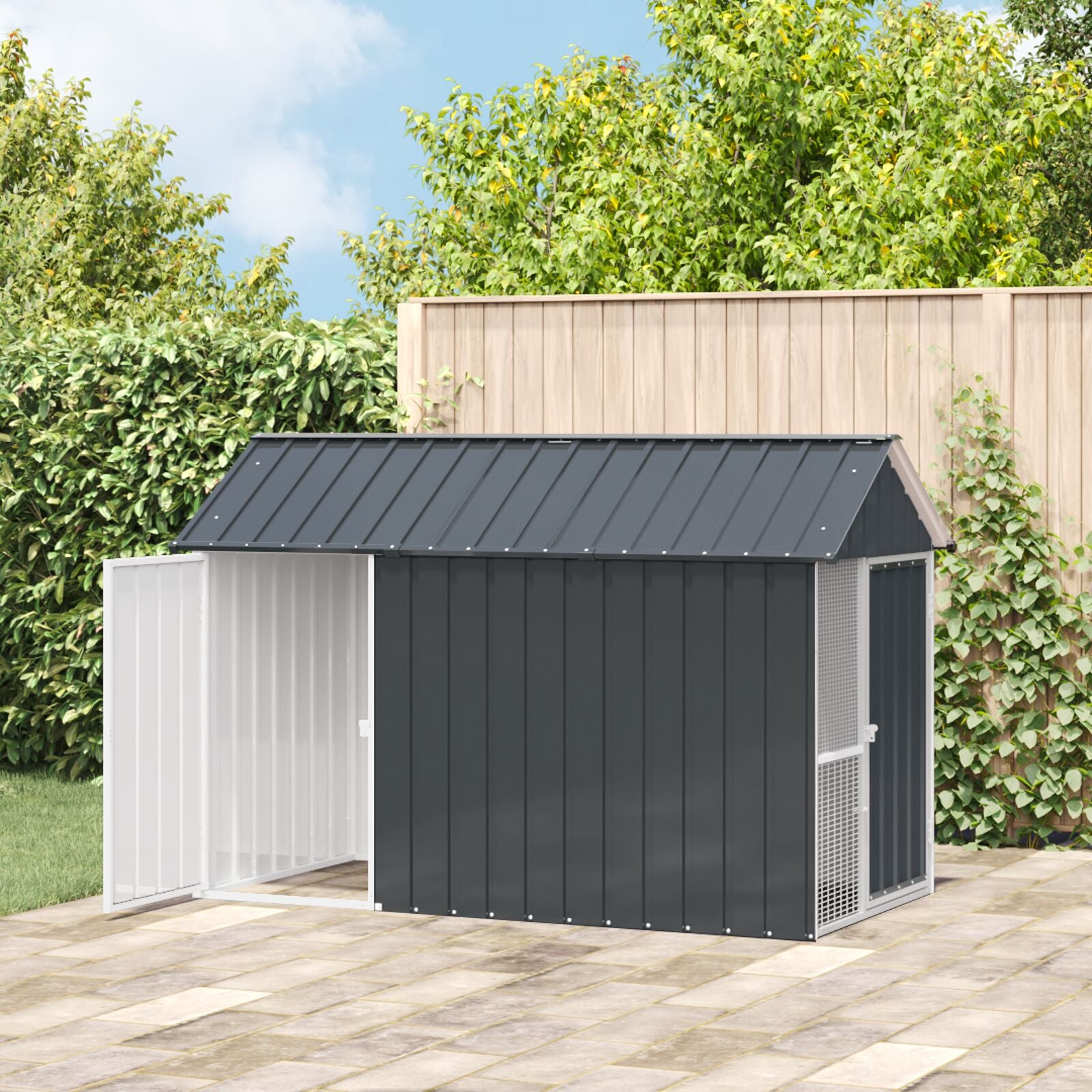 Lintuhäkki Antrasiitti 112X215X141 Cm Teräs