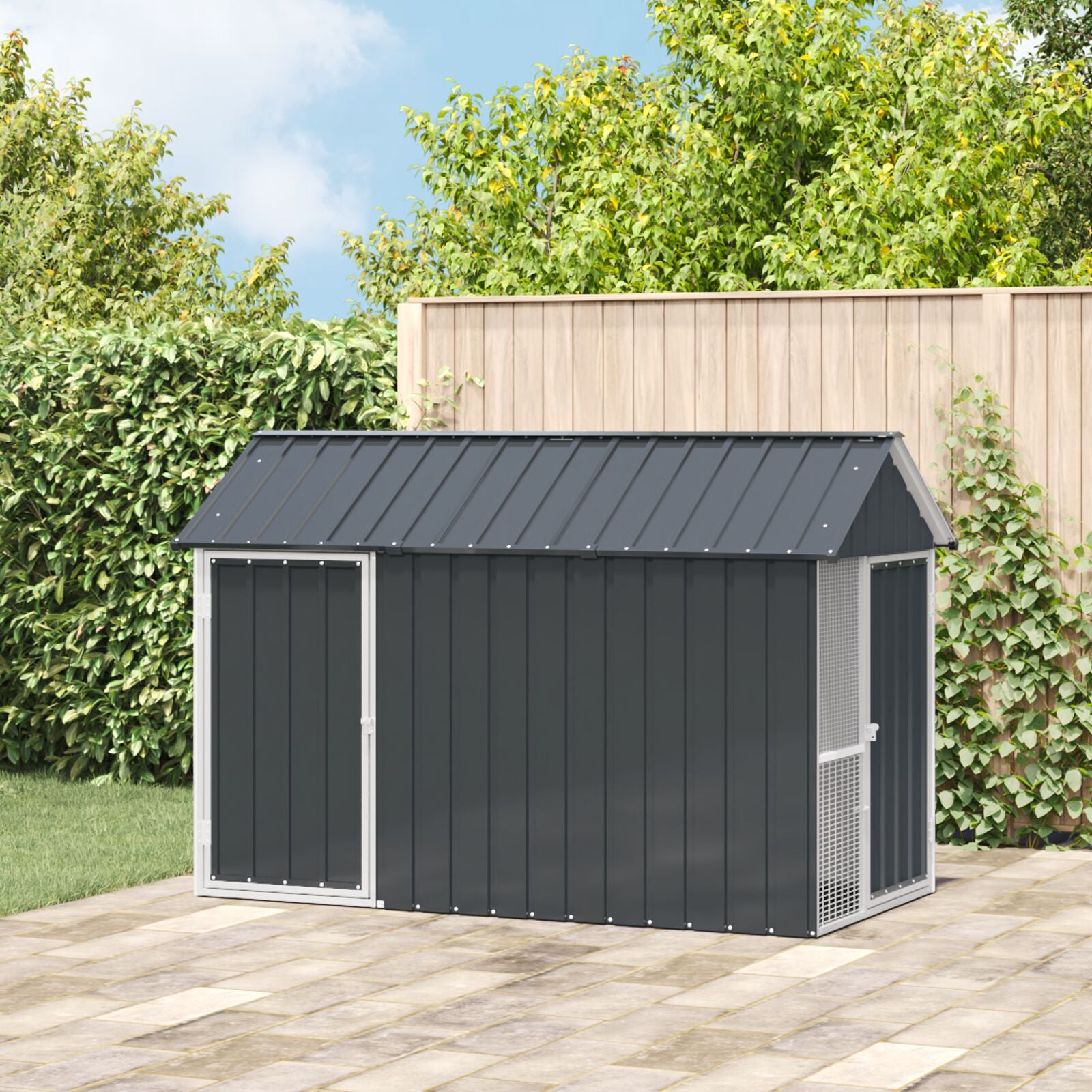 Lintuhäkki Antrasiitti 112X215X141 Cm Teräs