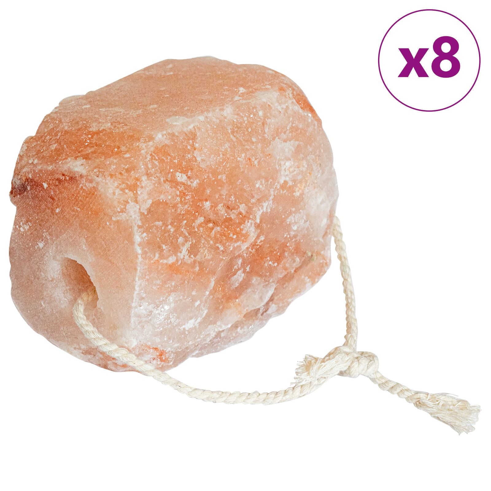 Suolakiviset 8 Kpl Naruilla Eläimille 20 Kg Vaaleanpunainen