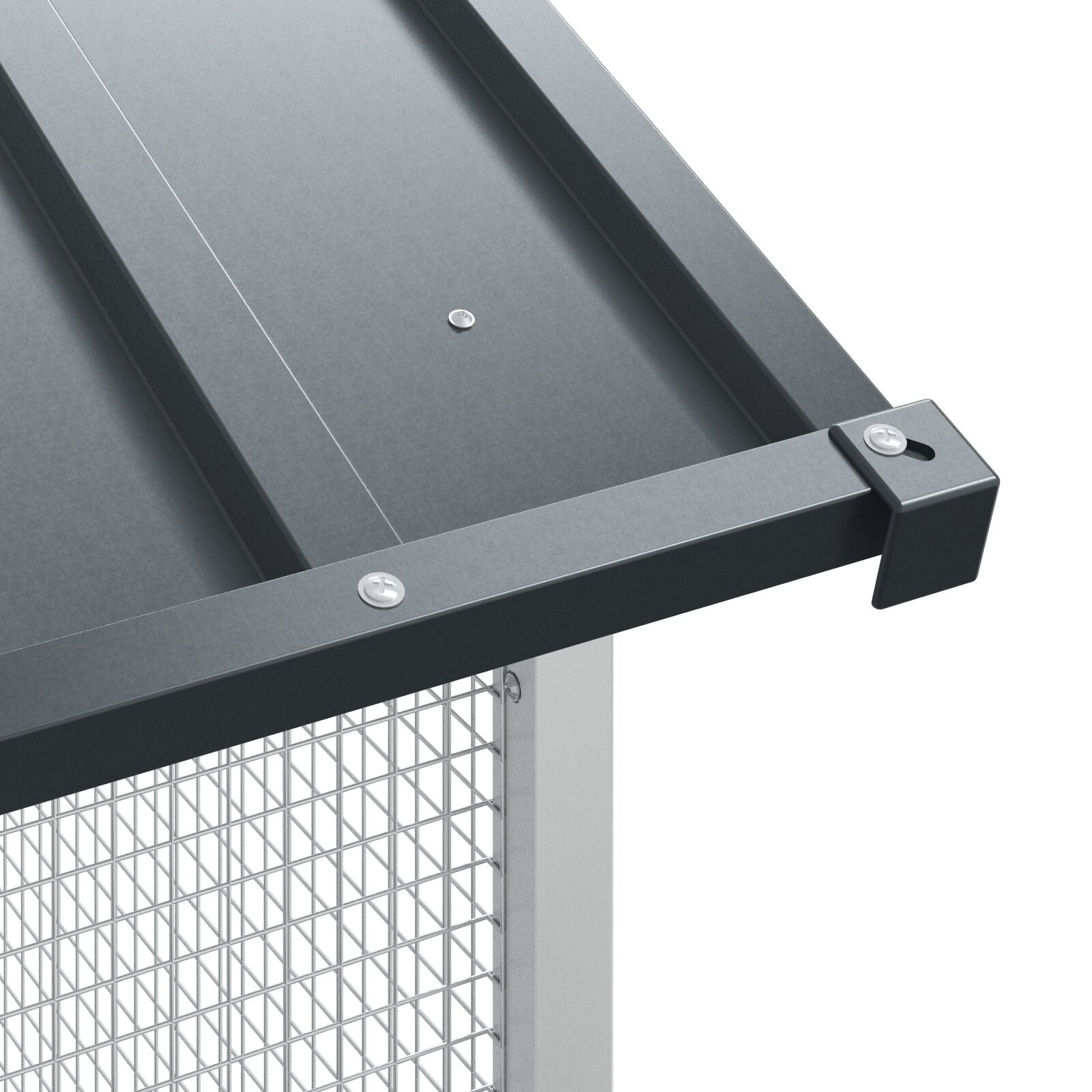 Lintuhäkki Antrasiitti 112X227X141 Cm Teräs