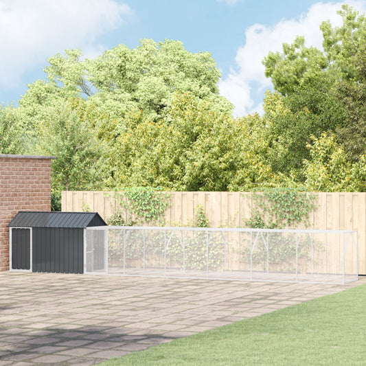 Lintuhäkkisarja Lisäyksellä Antrasiitti 112X817X141 Cm Teräs