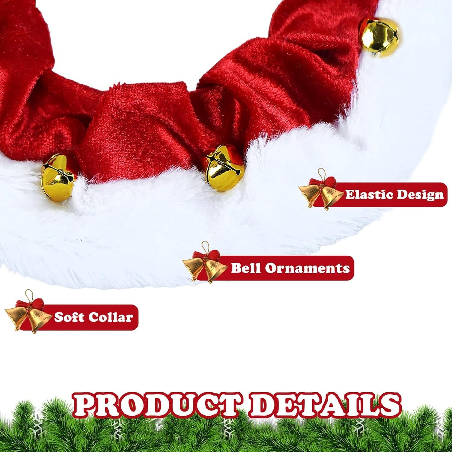 Christmas Pet Collar With Bells