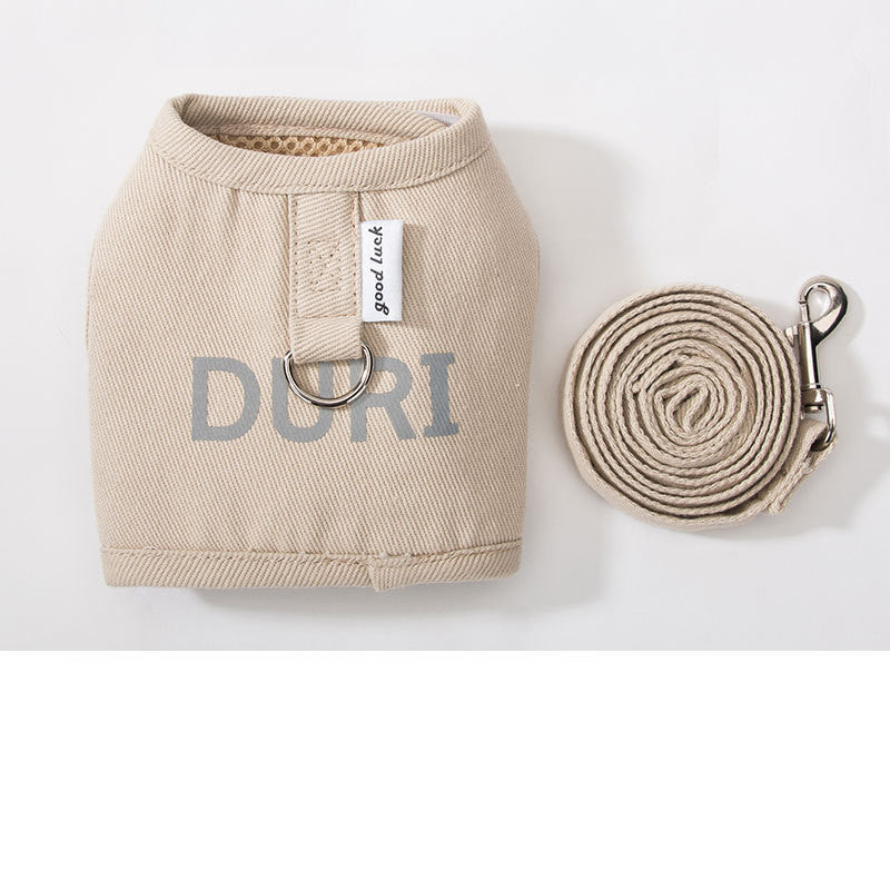 Katt- och valpvästsele i vävt tyg