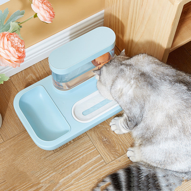 Cat Automatic Drinking Fountain With Food Bowl