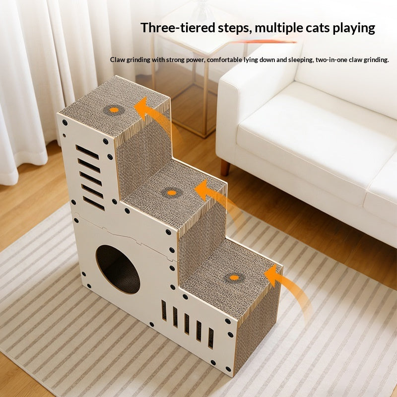 Multi-functional Corrugated Cardboard Cat Scratcher