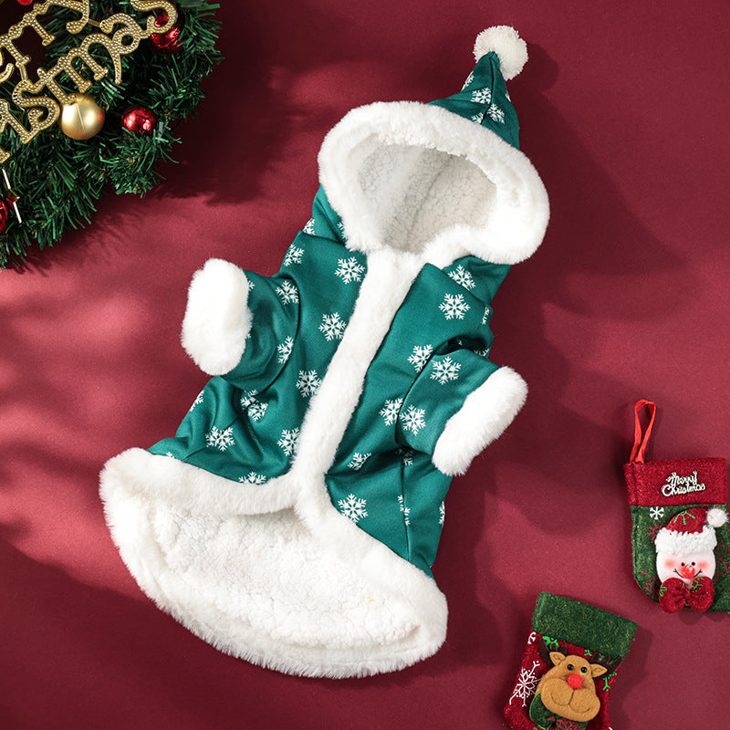 Cute Christmas Fleece-lined Pet Clothes