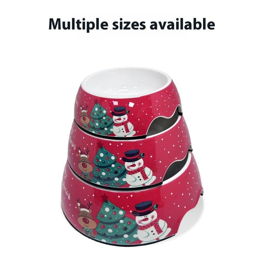 Christmas Pet Bowl Stainless Steel