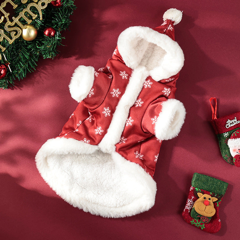 Cute Christmas Fleece-lined Pet Clothes