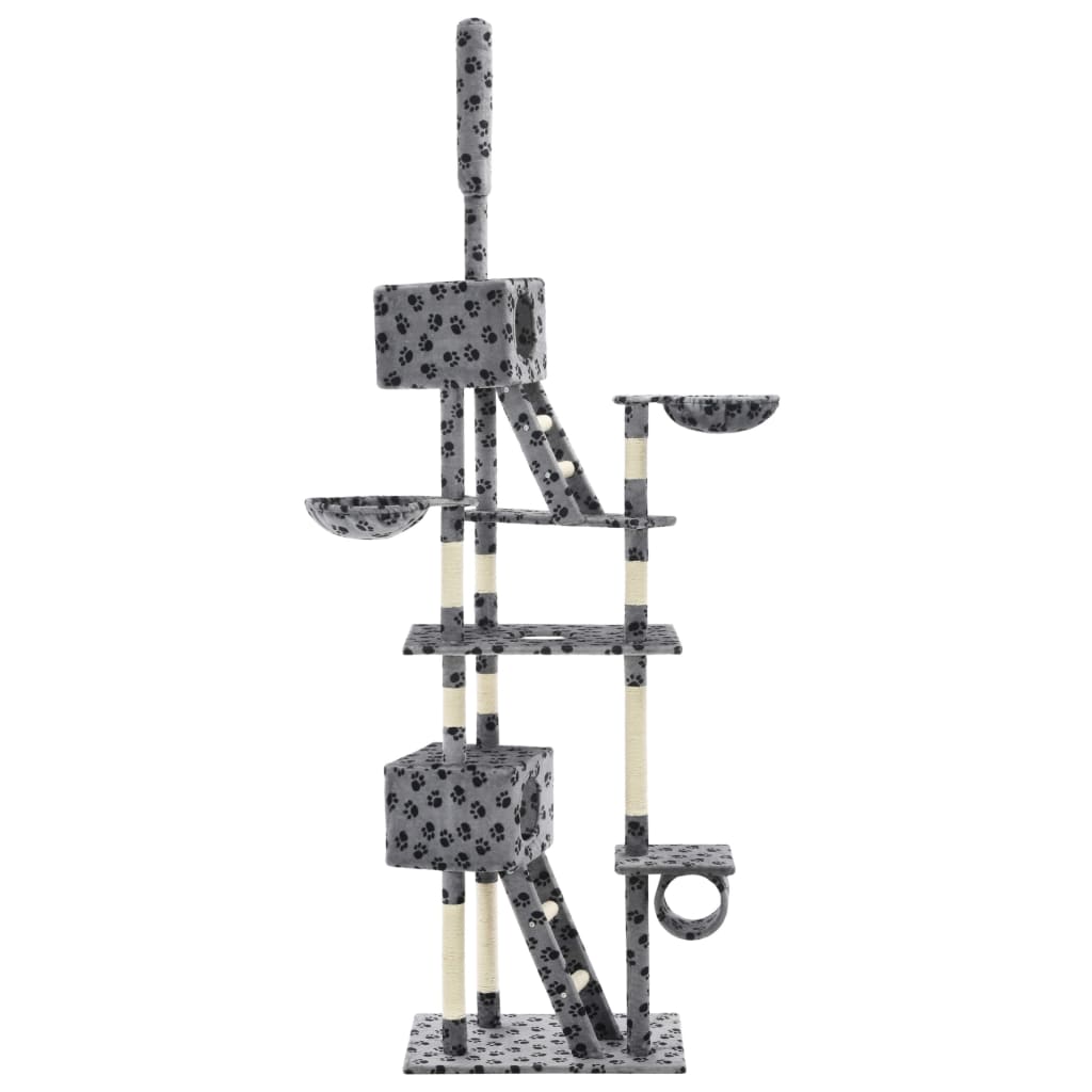 Kissan Kiipeilypuu Sisal-Pylväillä 230-260Cm Tassut Harmaa