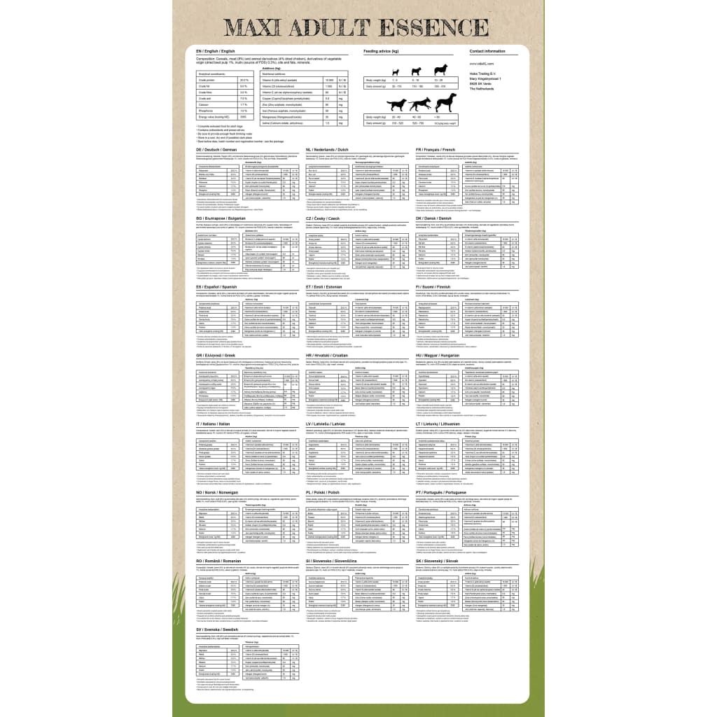 Koiran Kuivaruoka &quot;Maxi Adult Essence Beef & Chicken&quot; 2Kpl 30Kg