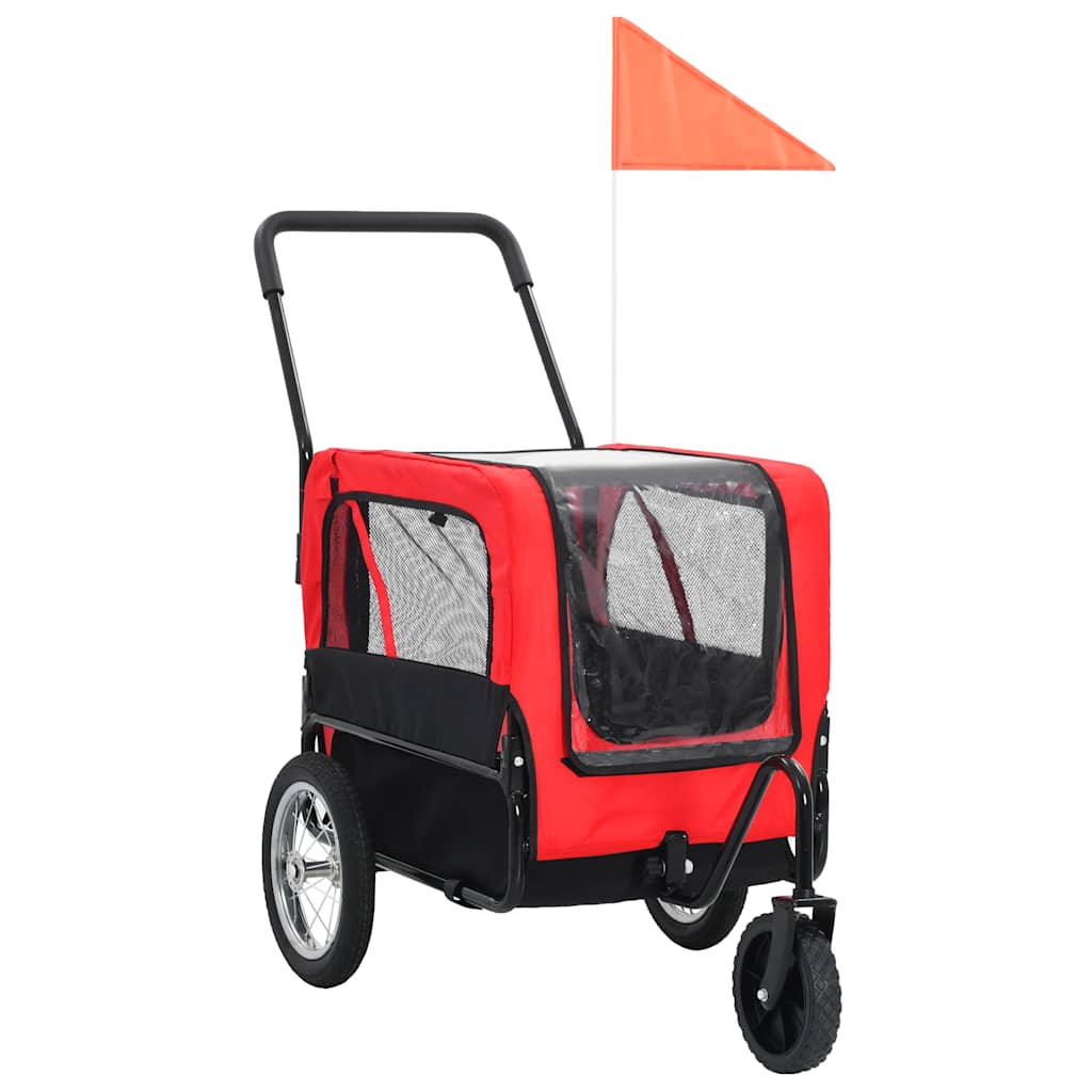 2-In-1 Lemmikkikärry Pyörään/Juoksurattaat