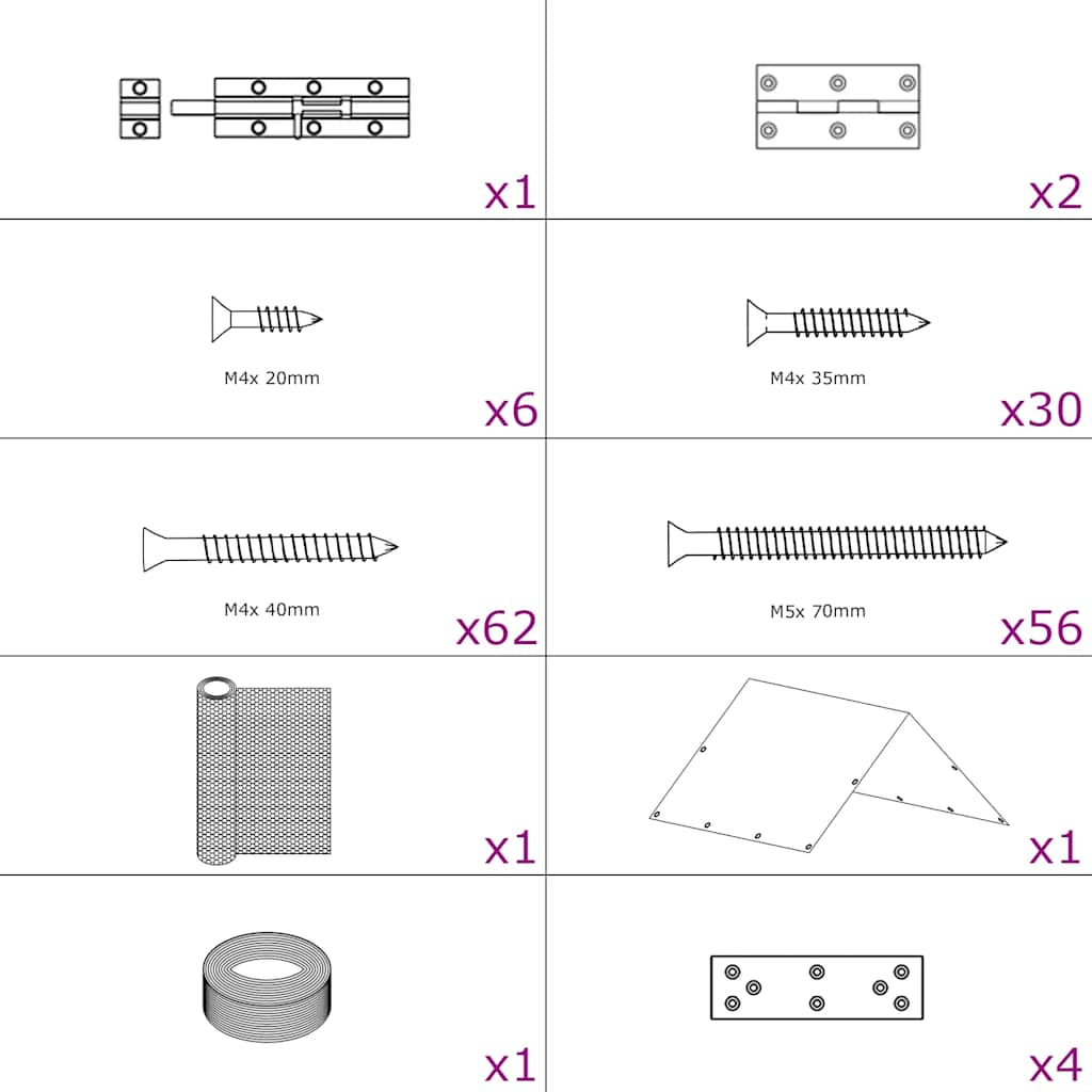Kanahäkki 3X1,5X2 M Teräs
